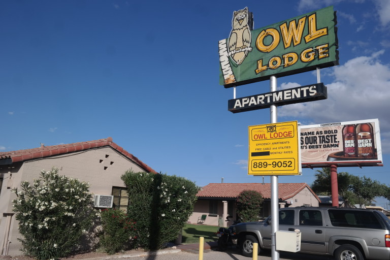 Remnants of Benson Highway still standing