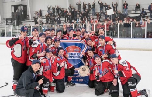 Andrew DeCarlo and his Selects Academy teammates after they won the 2018 National Championship in West Goshen, Pennsylvania. (Photo courtesy of Lorena DeCarlo).