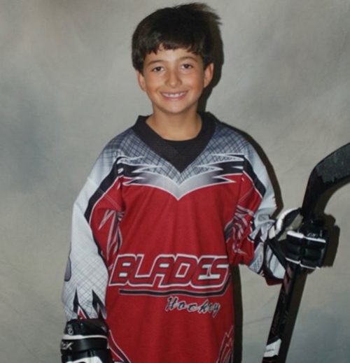 On his seventh birthday, Andrew DeCarlo won his first National Championship playing in the Cub division of the AAU Inline Junior Olympics in Taylor, Michigan. (Photo courtesy of Michael DeCarlo).