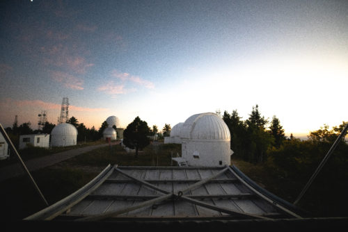 The view of Mount Lemmon’s summit and most of the other telescopes on the mountain as viewed from the Sky Survey’s 60-inch telescope.