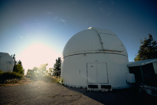 Underneath the dome lies the 60-inch Catalina Sky Survey telescope. The goal of the Sky Survey is to scan the entire sky and trace any near earth objects (NEOs) and asteroids that pass by Earth.