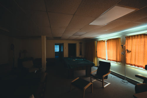 Mount Lemmon’s summit used to be home to a United States Air Force radar station. Pictured here is the common area of the barracks used by the air force soldiers.